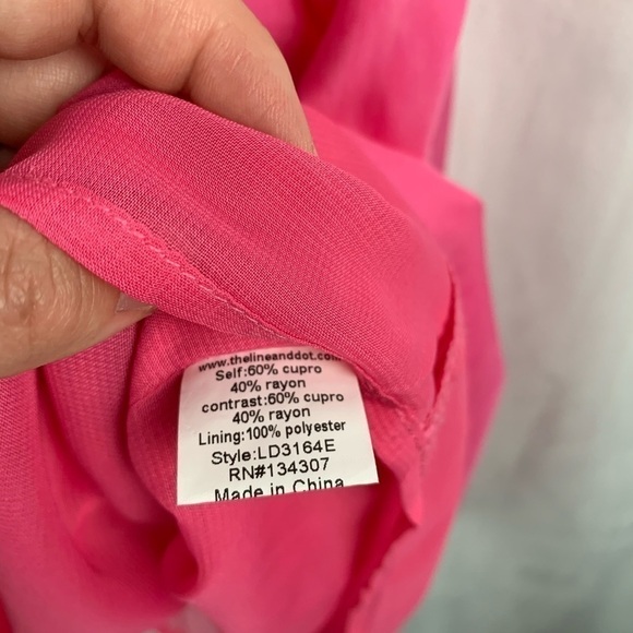 Line & Dot Racerback Fit & Flare Pink Dress M NWT - Picture 8 of 11